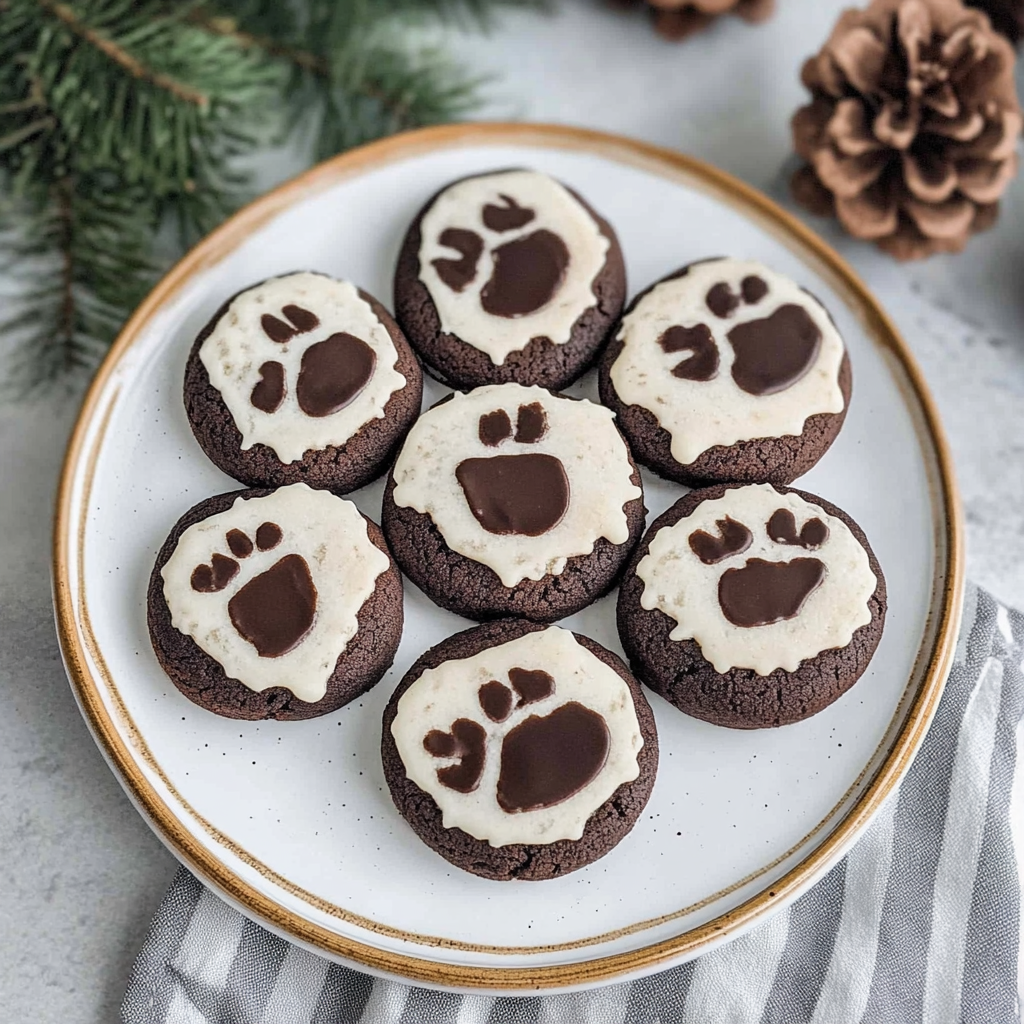 Recipe preparation for Polar Bear Paw Print Cookies