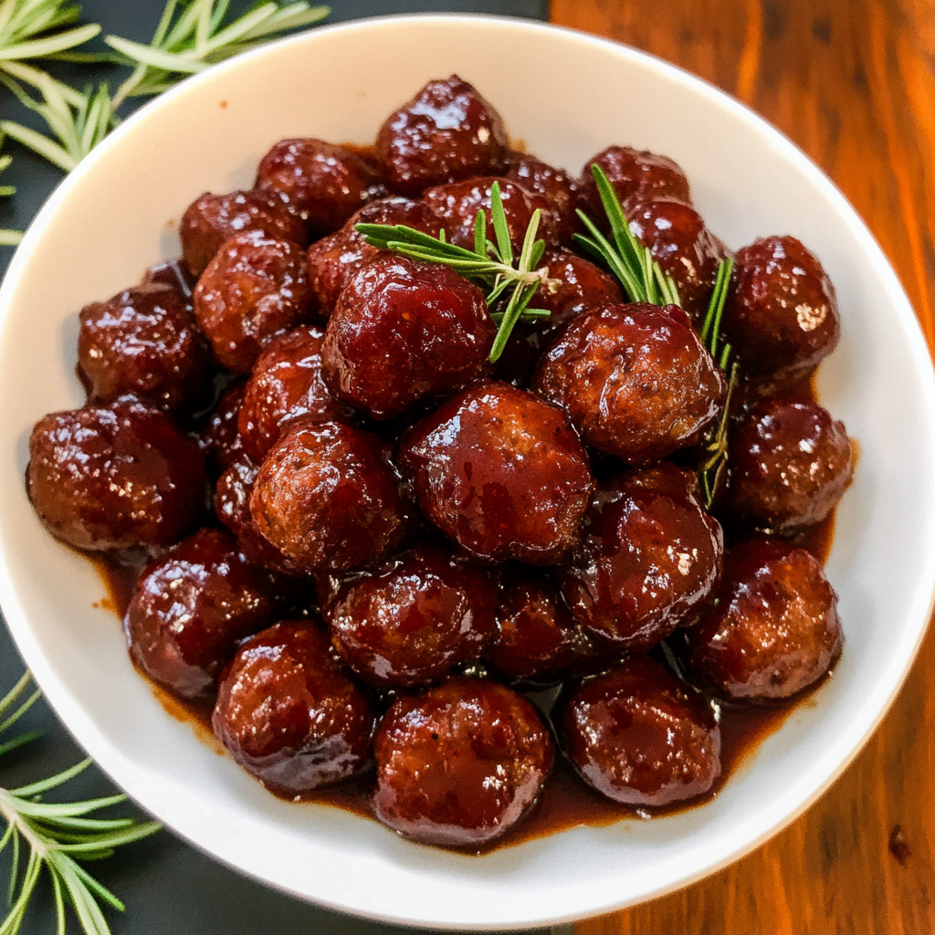 Recipe preparation for Cranberry BBQ Meatballs