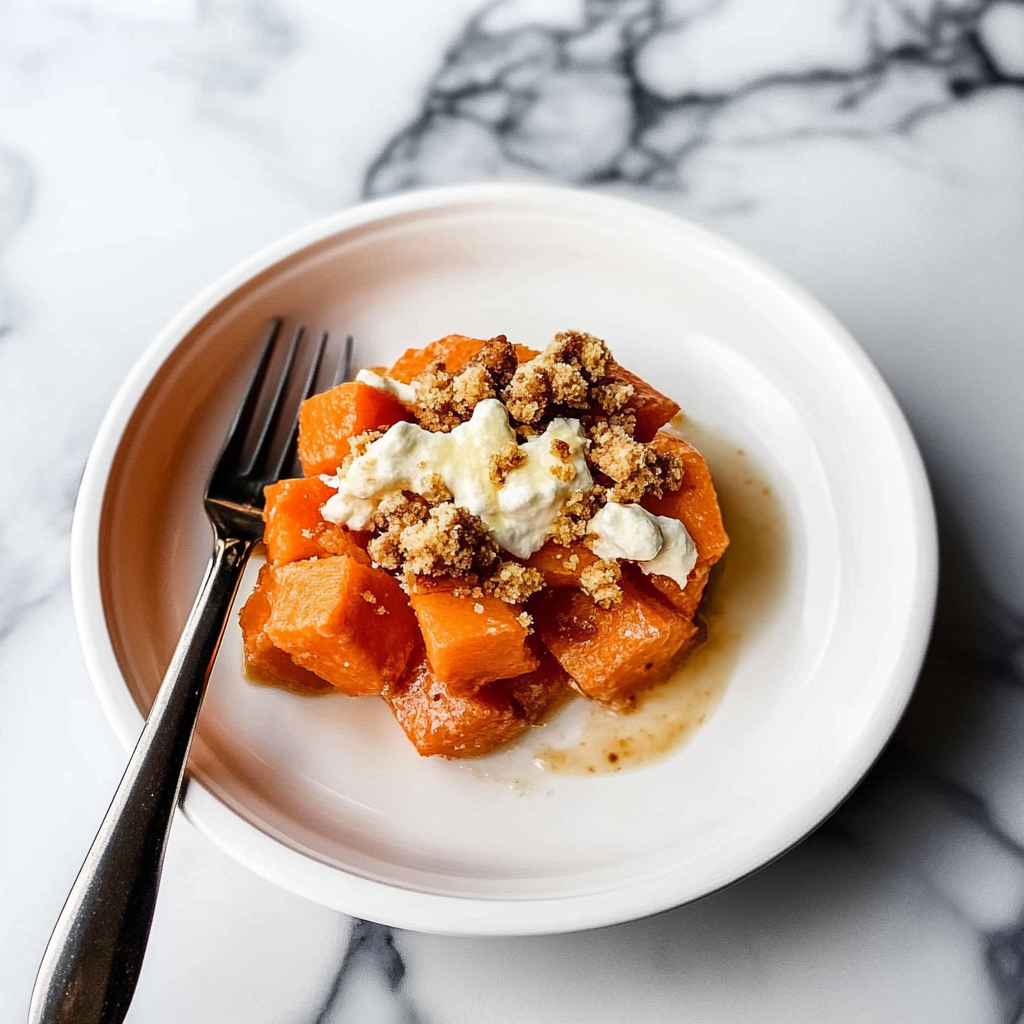 Recipe preparation for Slow Cooker Sweet Potato Casserole