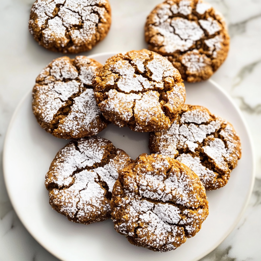 Recipe preparation for Gingerbread Crinkle Cookies