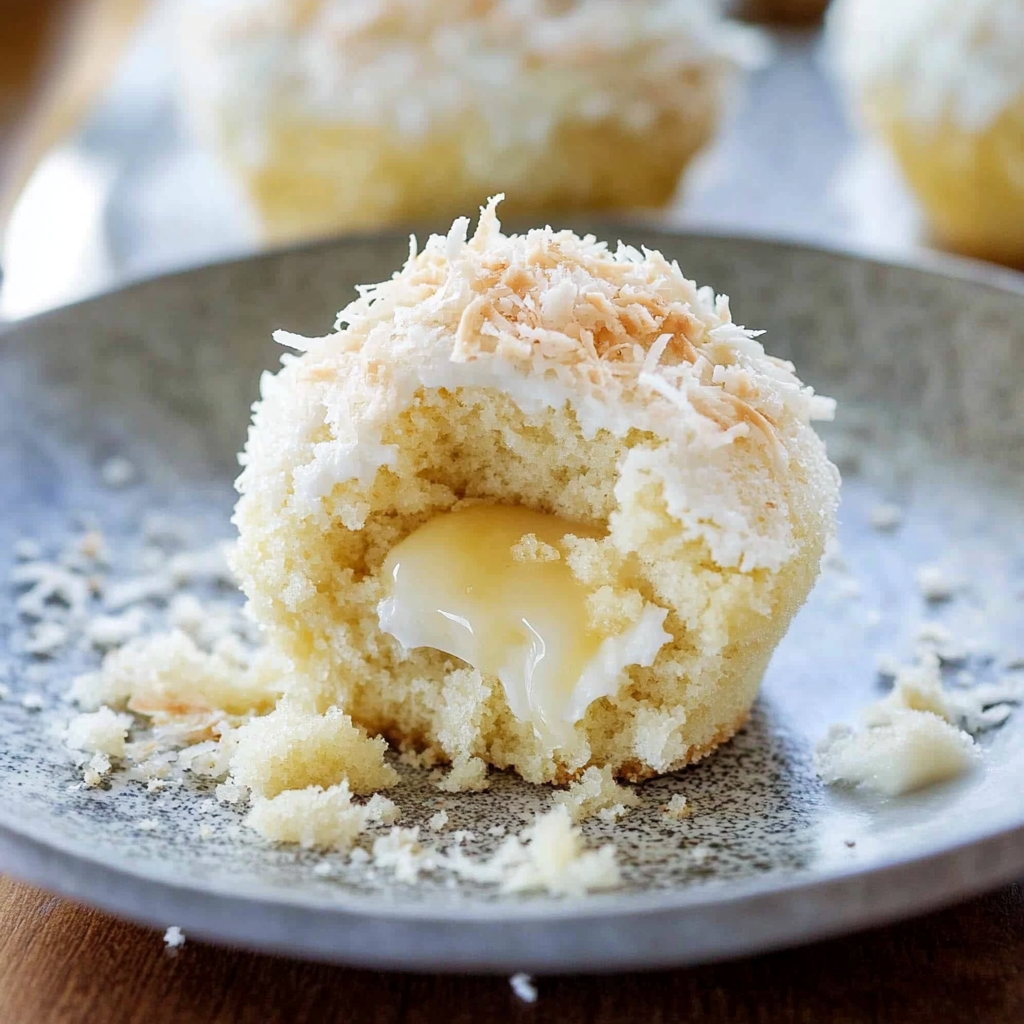 Recipe preparation for Snowball Coconut Cupcakes