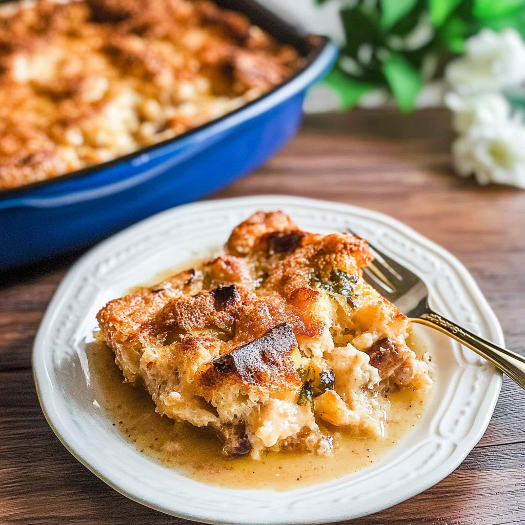 Recipe preparation for Sourdough Bread Pudding