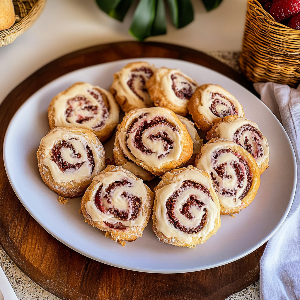 Recipe preparation for raspberry pinwheel cookies