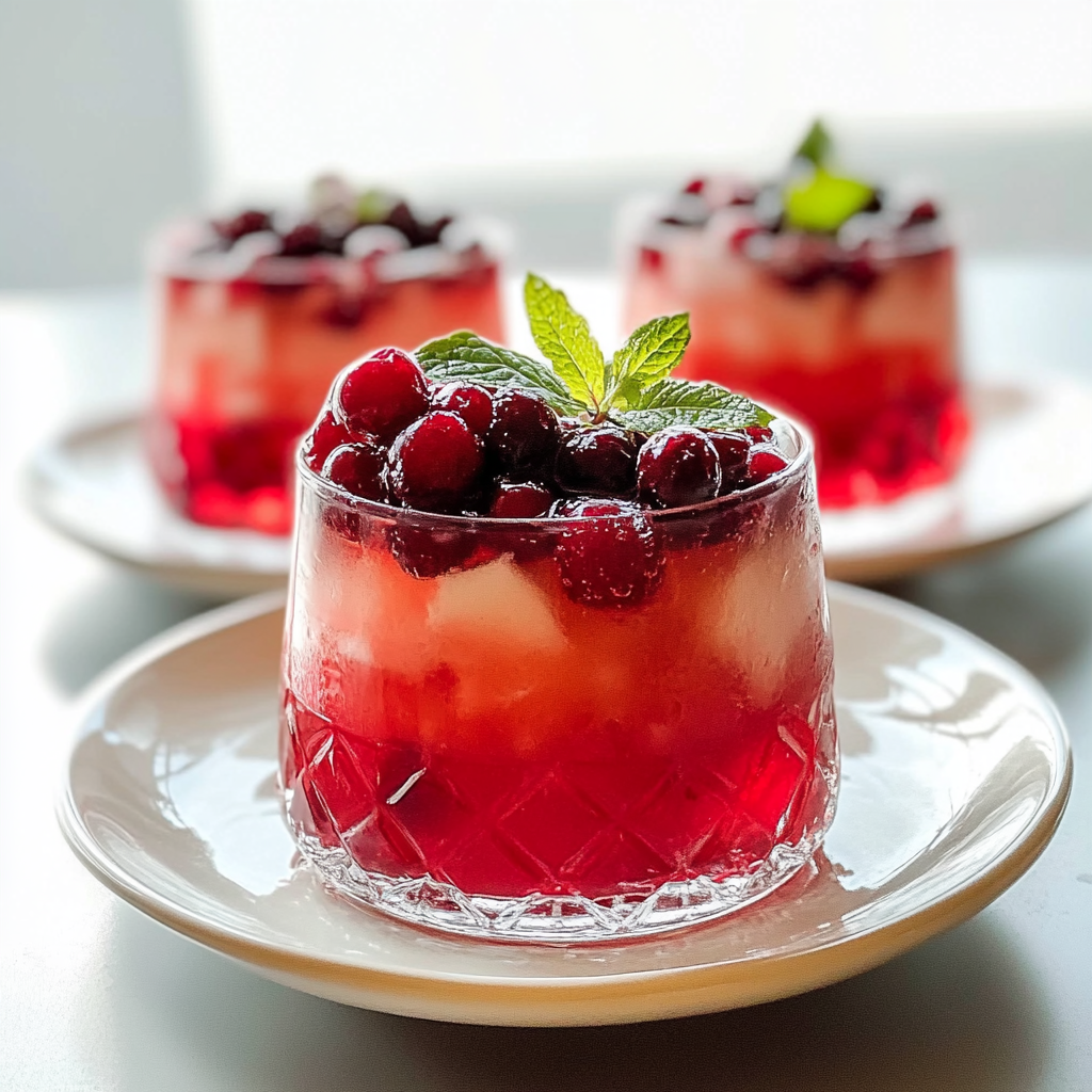 Recipe preparation for cranberry punch