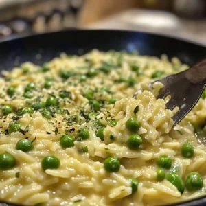 One-Pan Creamy Orzo with Spring Peas