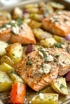 Sheet Pan Greek Salmon and Potatoes