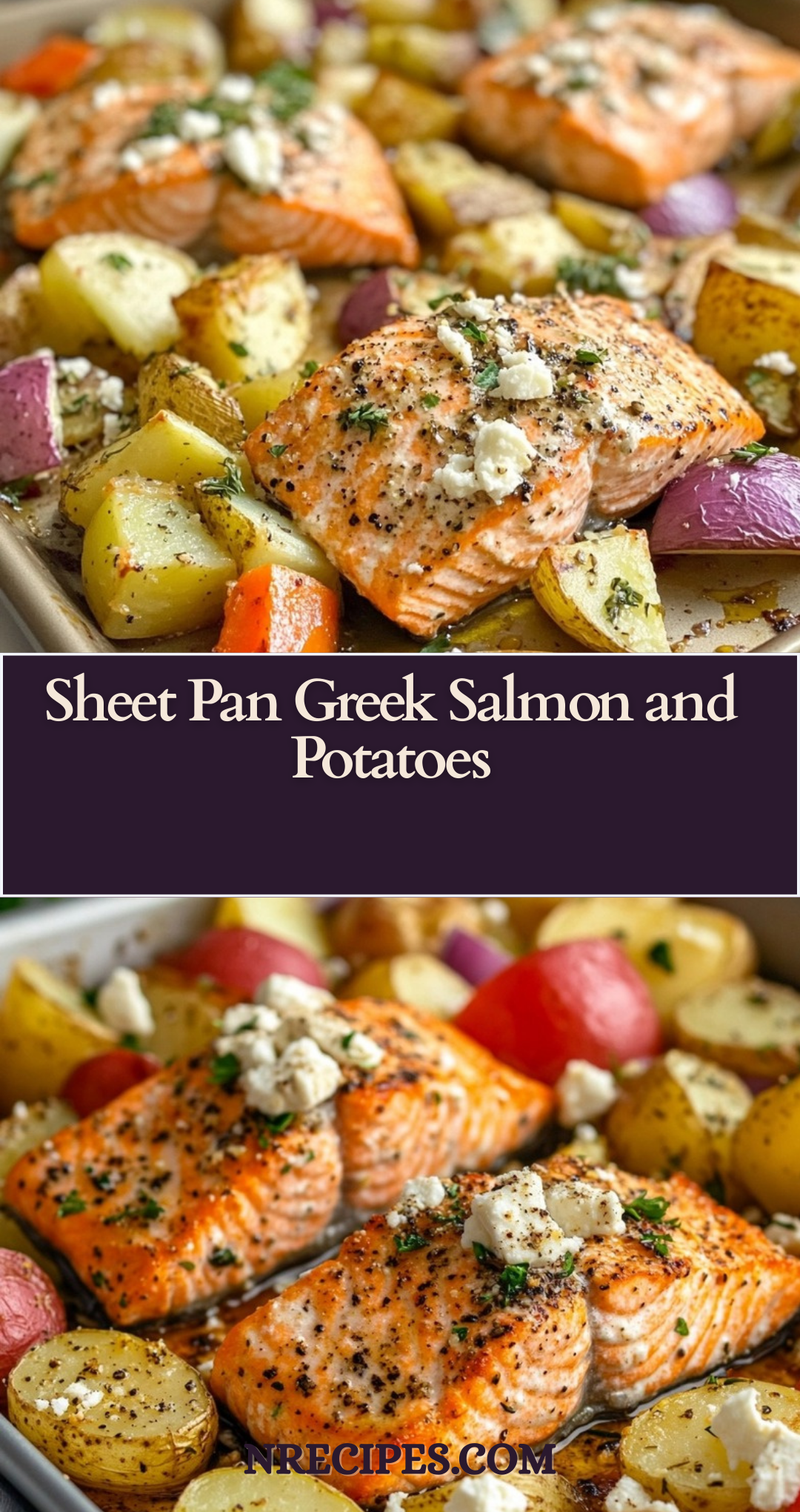 Sheet Pan Greek Salmon and Potatoes