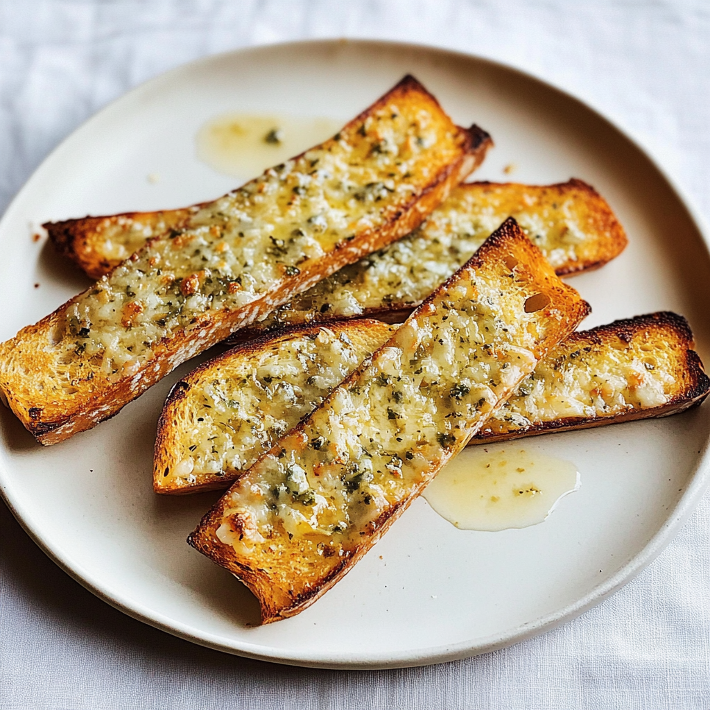 Recipe preparation for Garlic Confit Toast