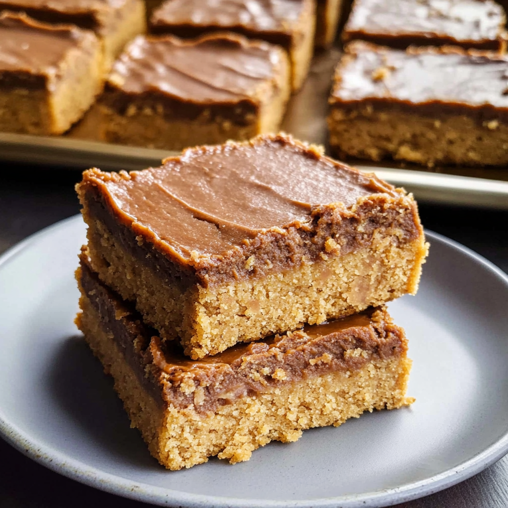 Recipe preparation for Classic Peanut Butter Lunch Lady Cookie Bars