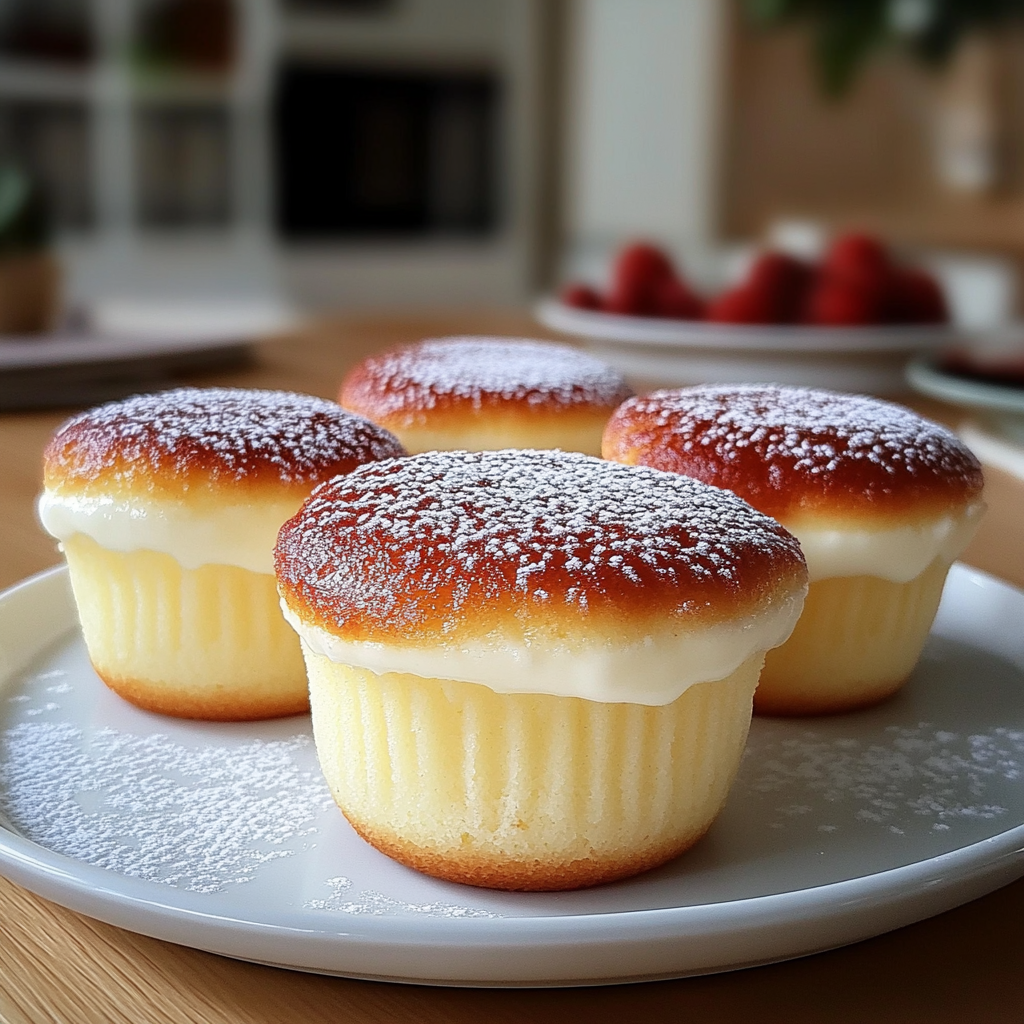 Recipe preparation for Fluffy Japanese Cotton Cheesecake Cupcakes