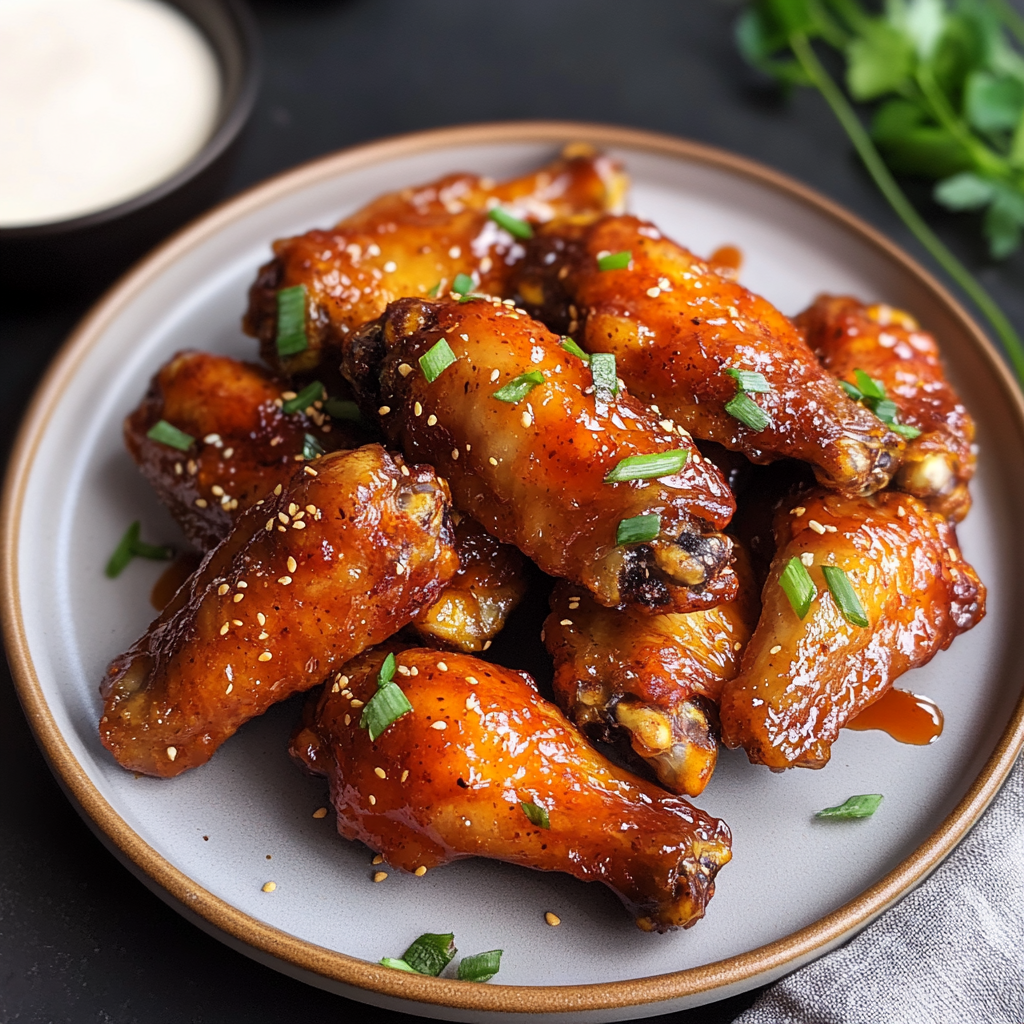 Recipe preparation for Honey Sriracha Air Fryer Wings
