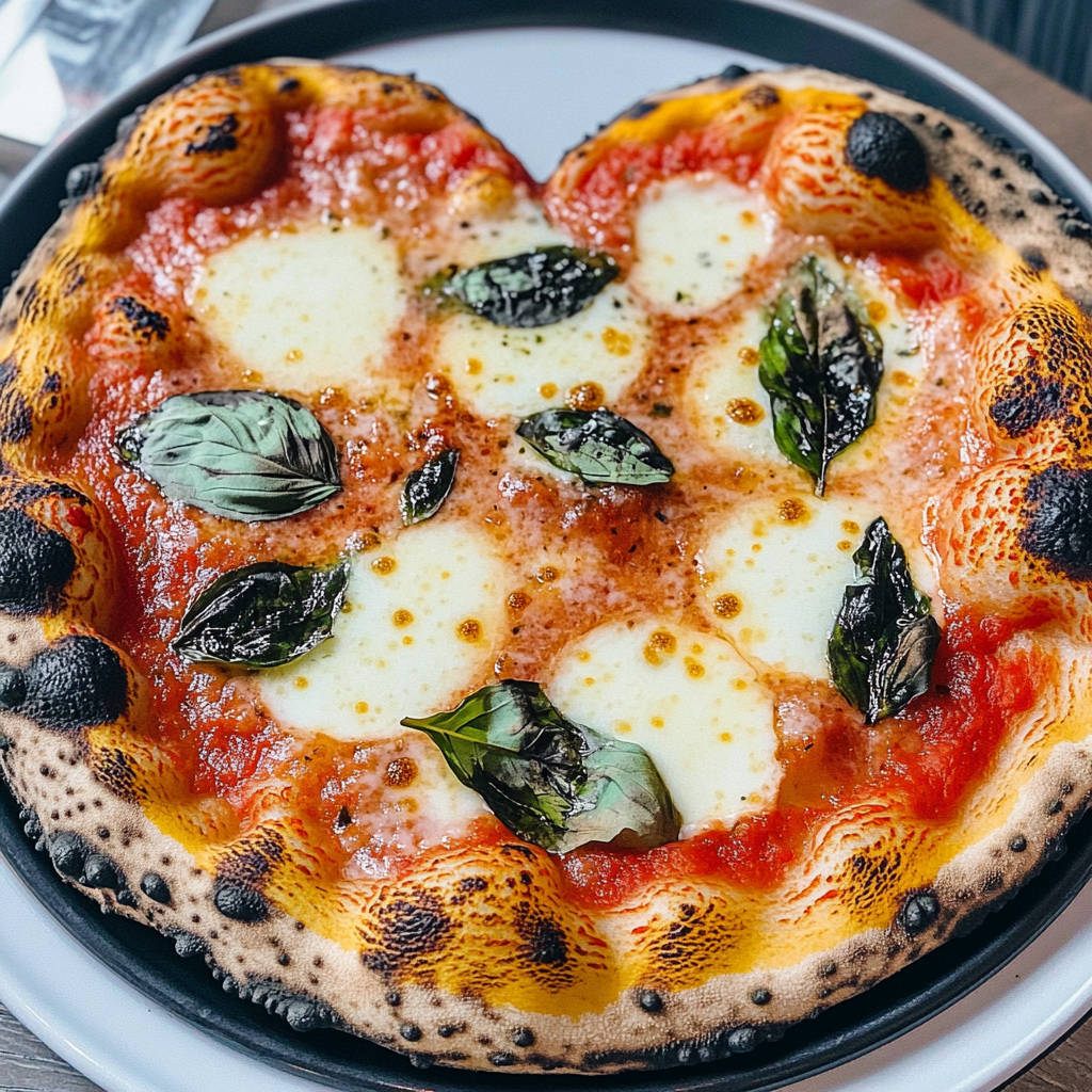 Recipe preparation for Heart-Shaped Margherita Pizza