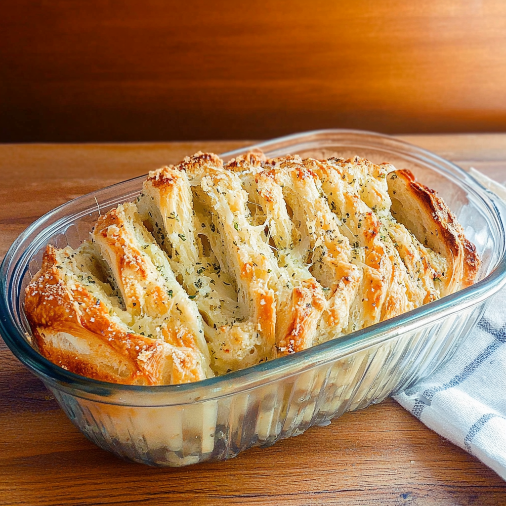 Recipe preparation for Garlic Parmesan Pull-Apart Bread