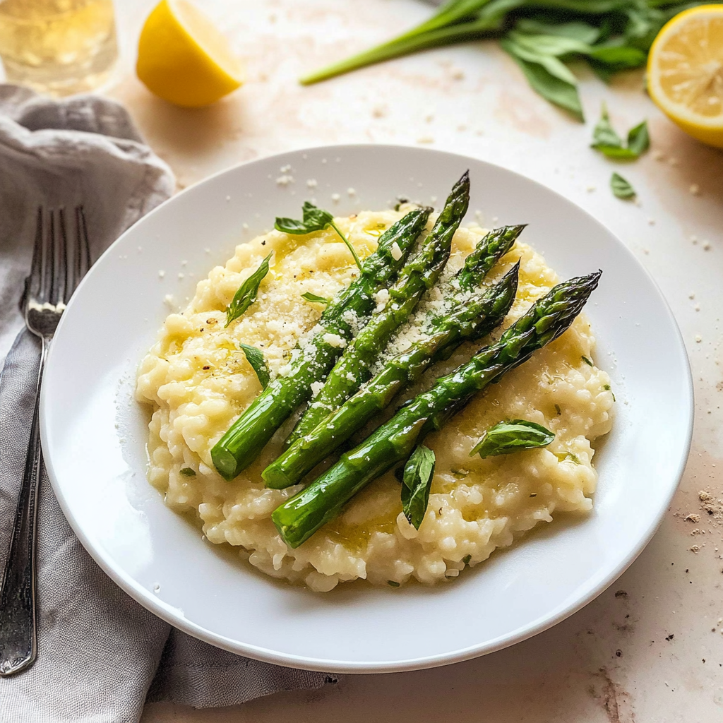 Recipe preparation for Asparagus and Lemon Risotto