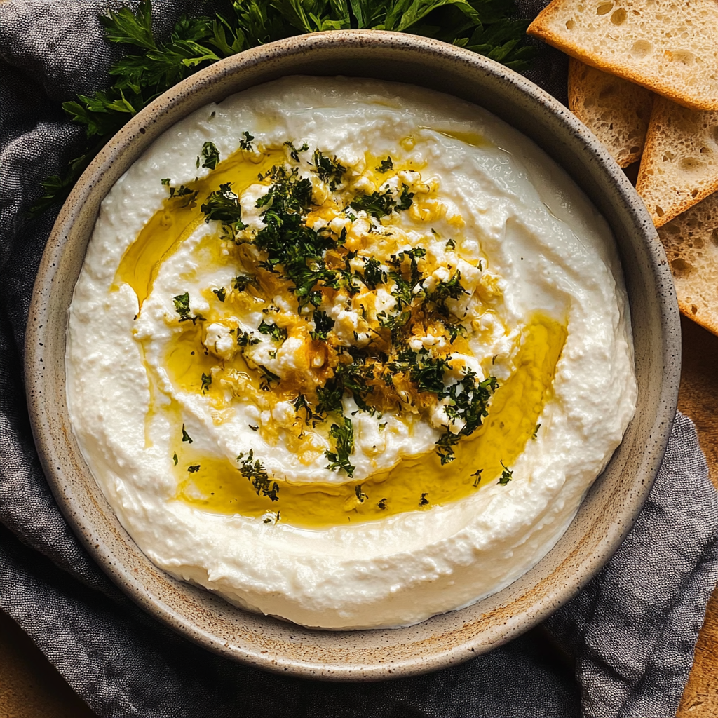 Recipe preparation for Whipped Feta Dip