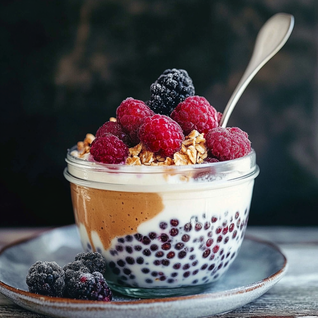 Recipe preparation for Chia Berry Parfait