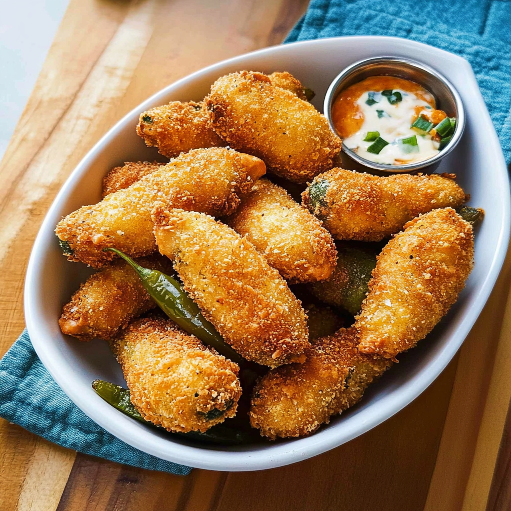 Recipe preparation for Jalapeno Cheese Poppers