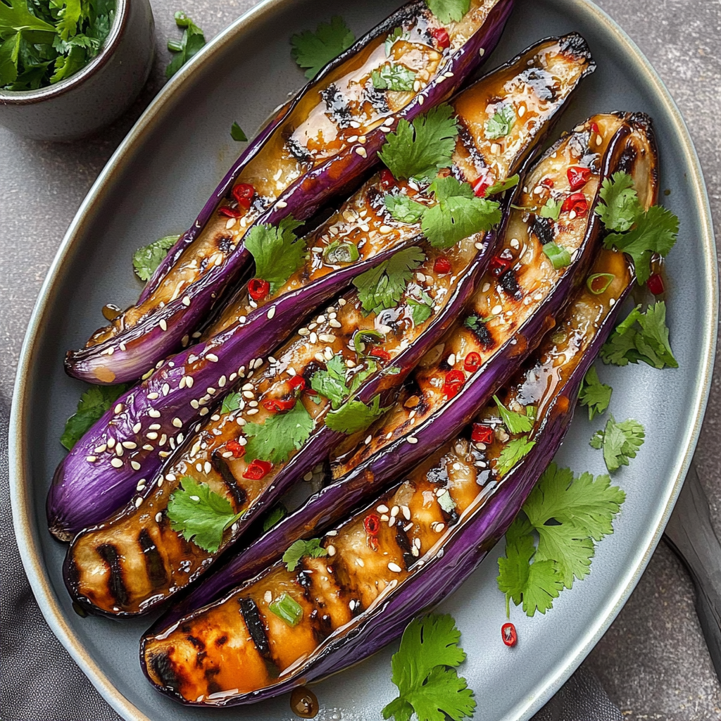 Recipe preparation for Spicy Miso Eggplant