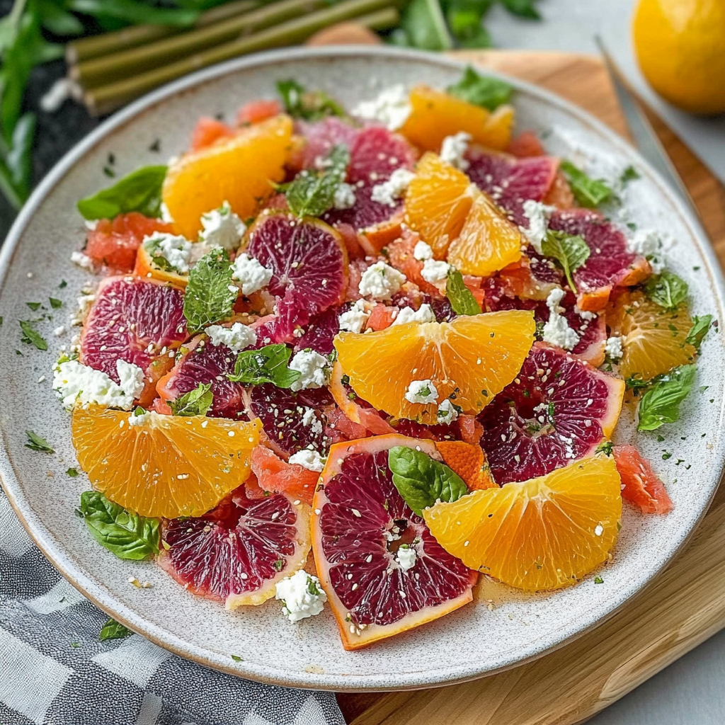Recipe preparation for Winter Citrus Carpaccio