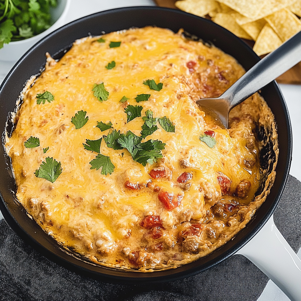 Recipe preparation for Rotel Sausage Dip