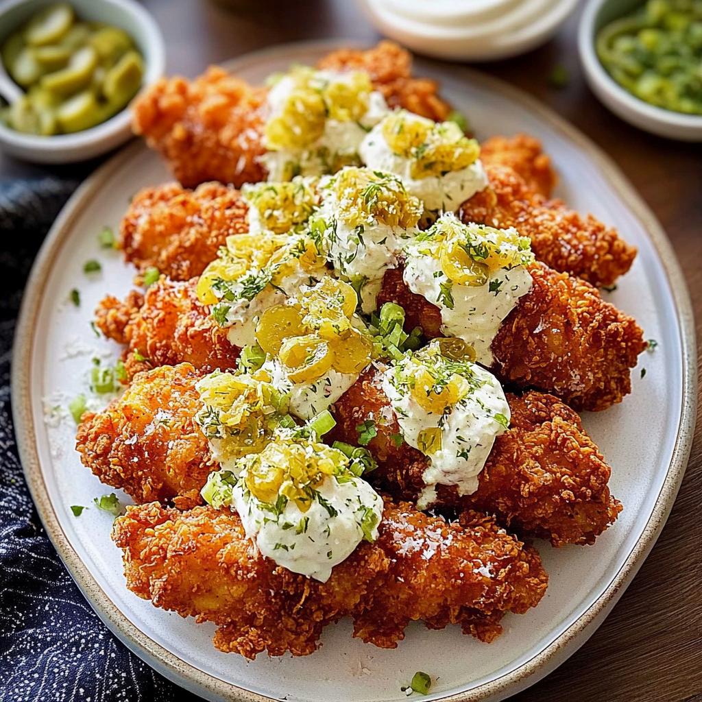 Recipe preparation for Crispy Dill Pickle Parmesan Chicken