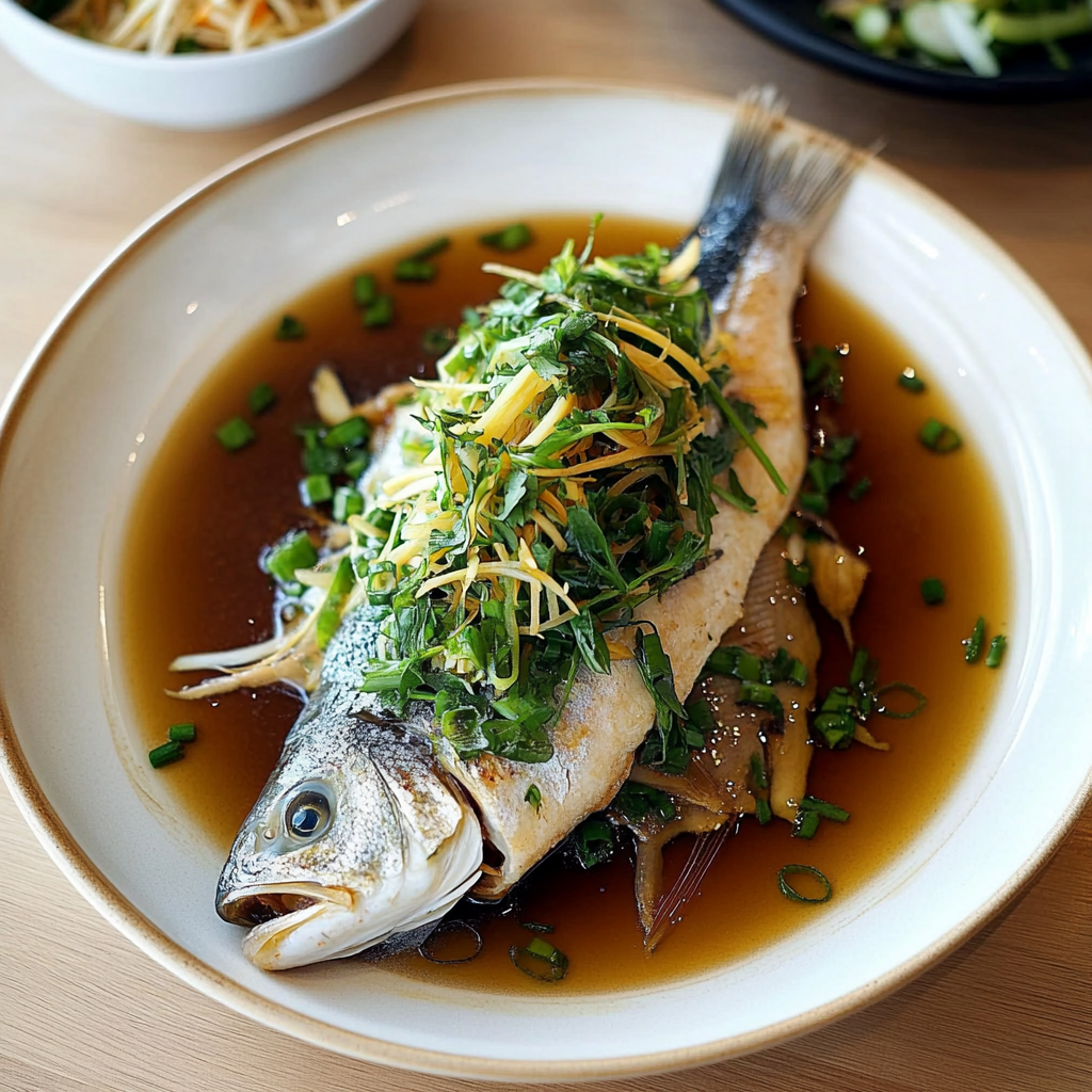 Recipe preparation for 30-Minute Cantonese Ginger-Scallion Steamed Fish