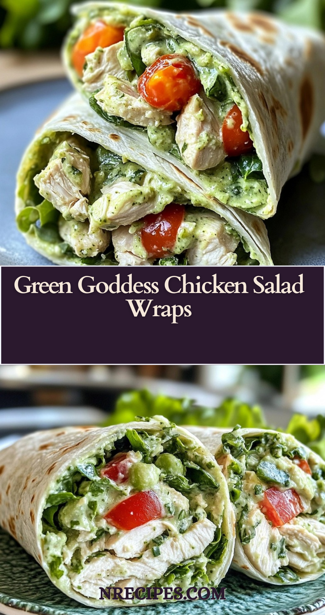 Green Goddess Chicken Salad Wraps