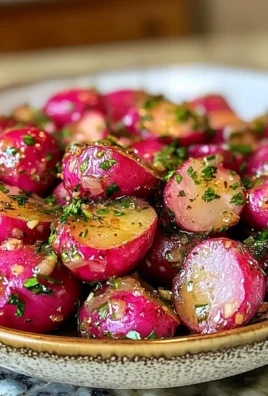 Garlic Herb Roasted Radishes