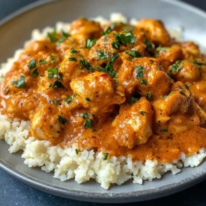 Instant Pot Butter Chicken with Cauliflower Rice