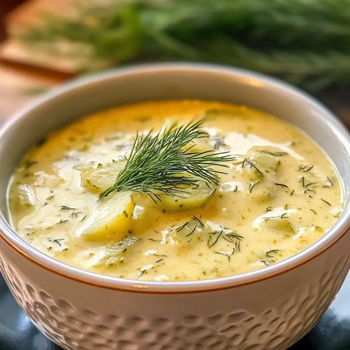 Instant Pot Creamy Dill Pickle Soup