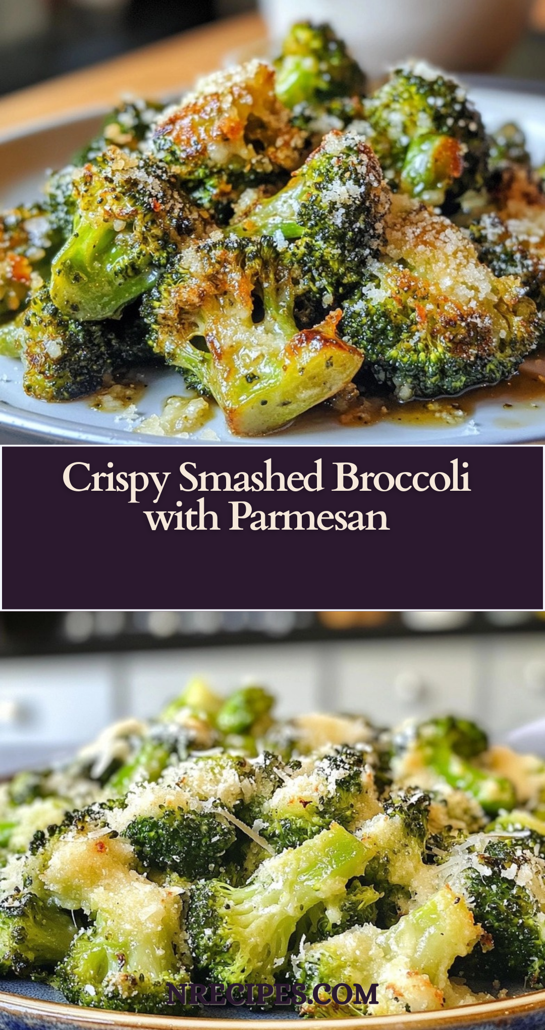 Crispy Smashed Broccoli with Parmesan