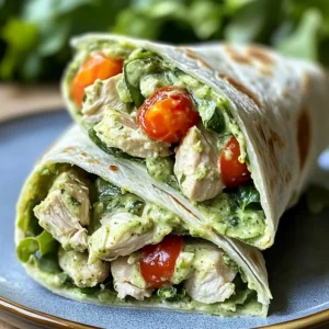 Green Goddess Chicken Salad Wraps