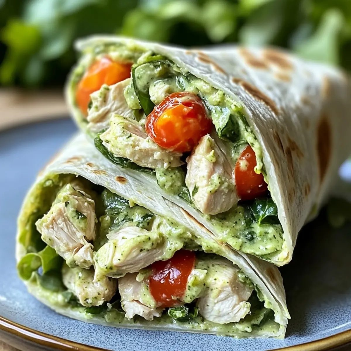 Green Goddess Chicken Salad Wraps