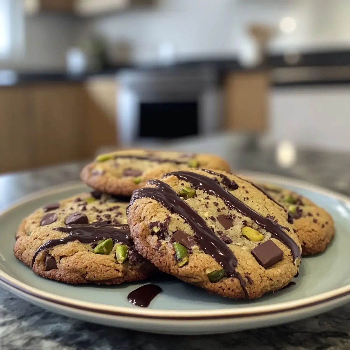 Pistachio and Dark Chocolate Chunk Cookies