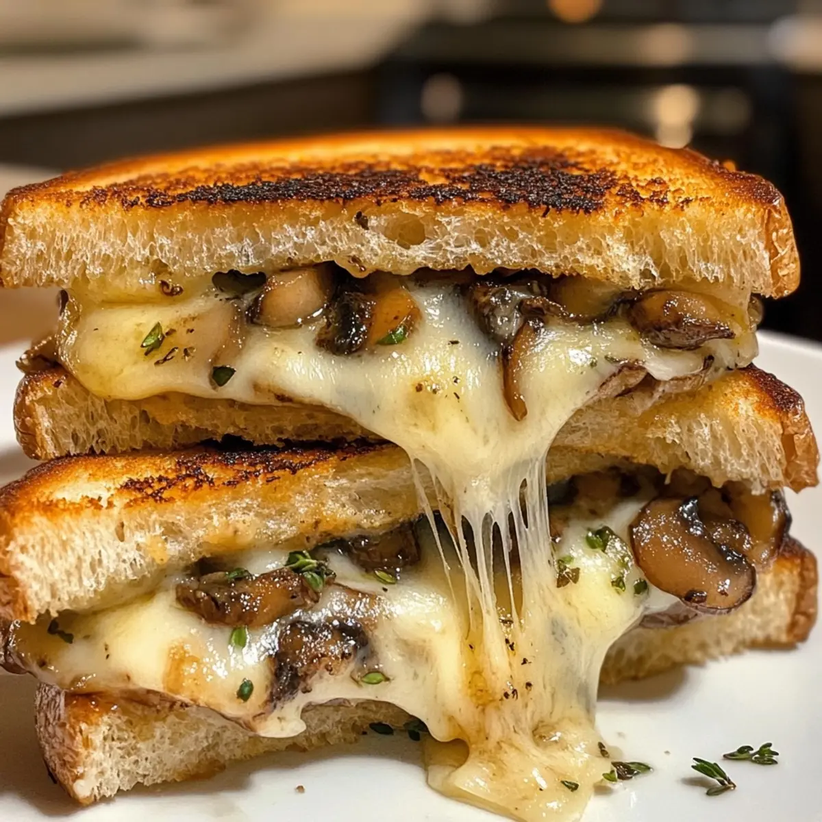 Gourmet Mushroom Grilled Cheese Sandwich