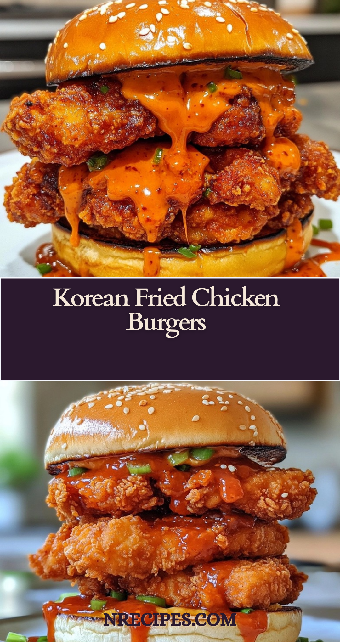 Korean Fried Chicken Burgers