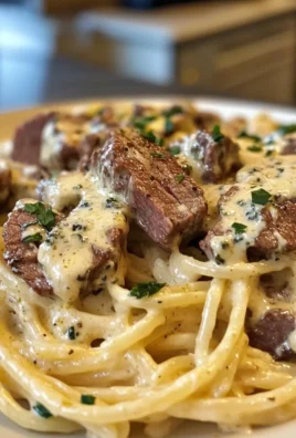 Creamy Gorgonzola Steak Pasta