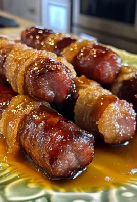 Bacon Wrapped Smokies with Brown Sugar and Butter