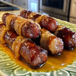 Bacon Wrapped Smokies with Brown Sugar and Butter