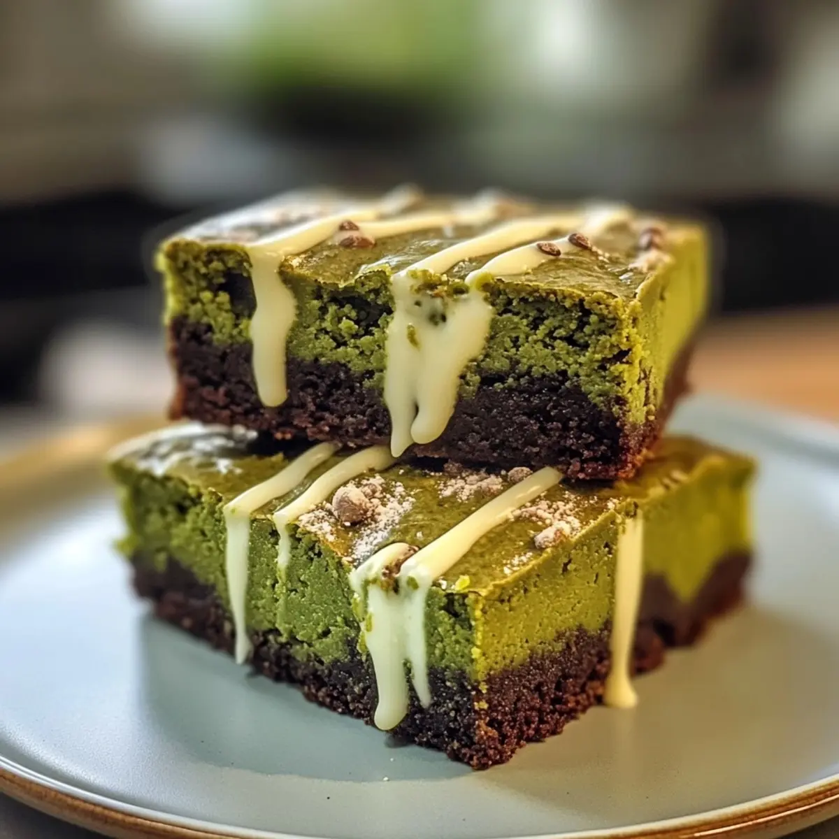 Matcha White Chocolate Brownies