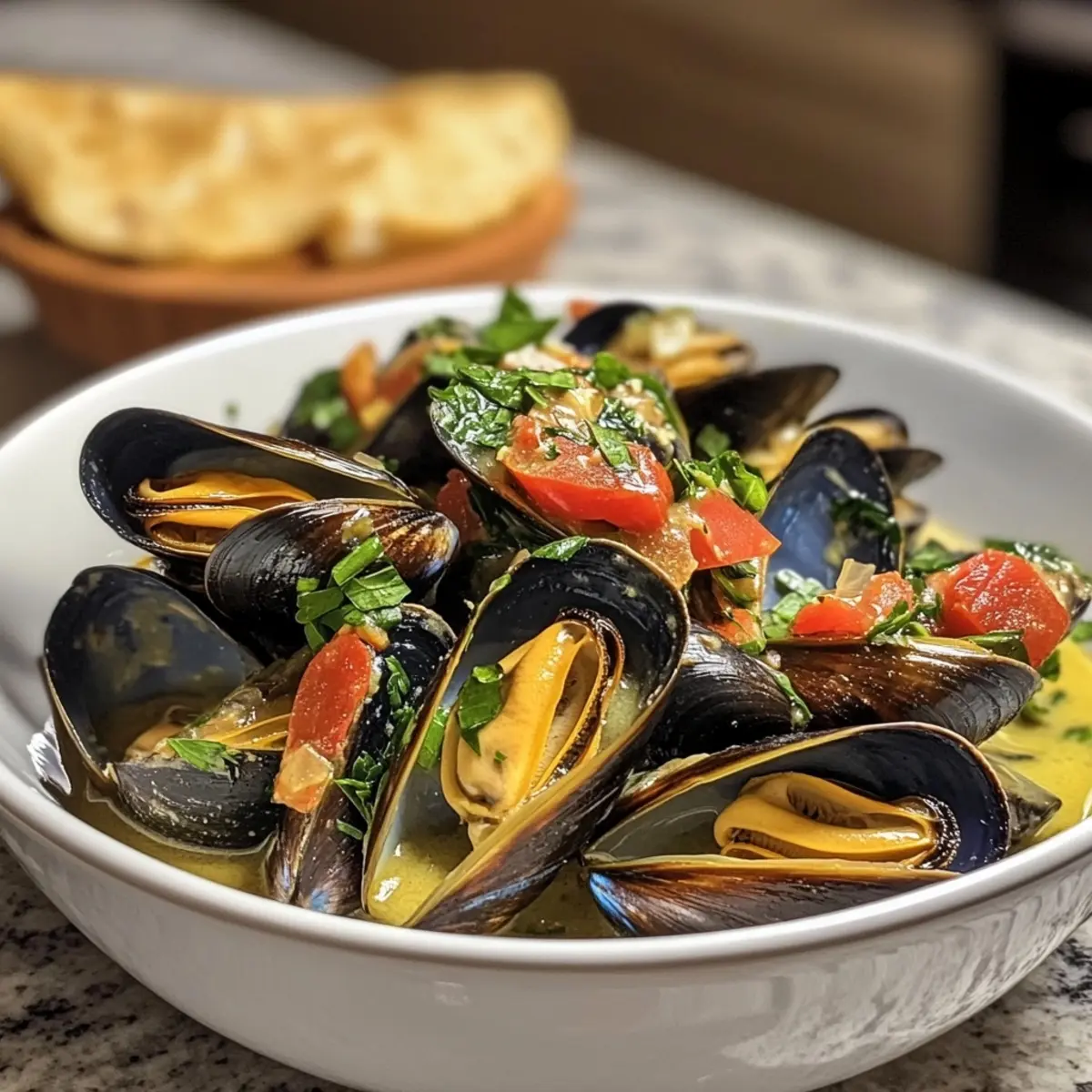 White Wine Mussels Bowl