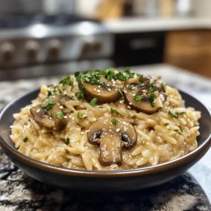 Creamy Miso Mushroom Orzo