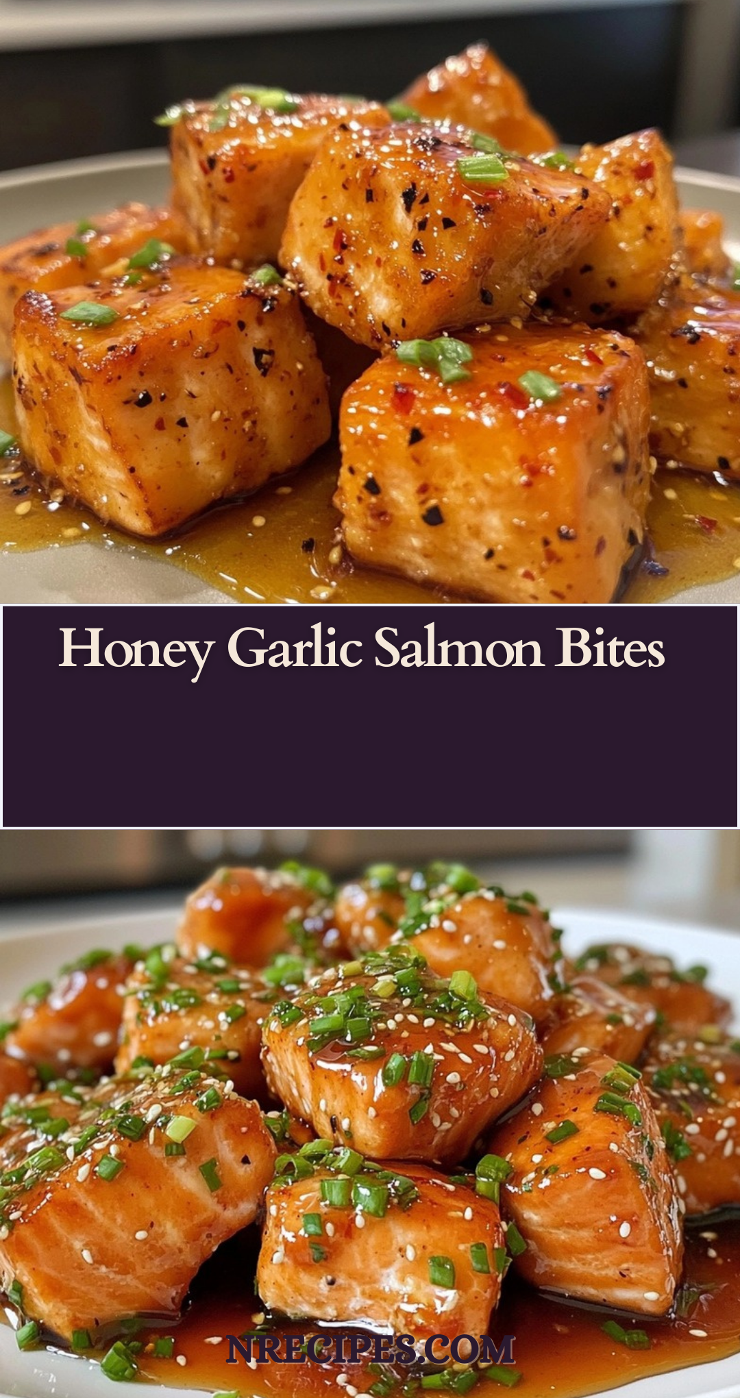 Honey Garlic Salmon Bites
