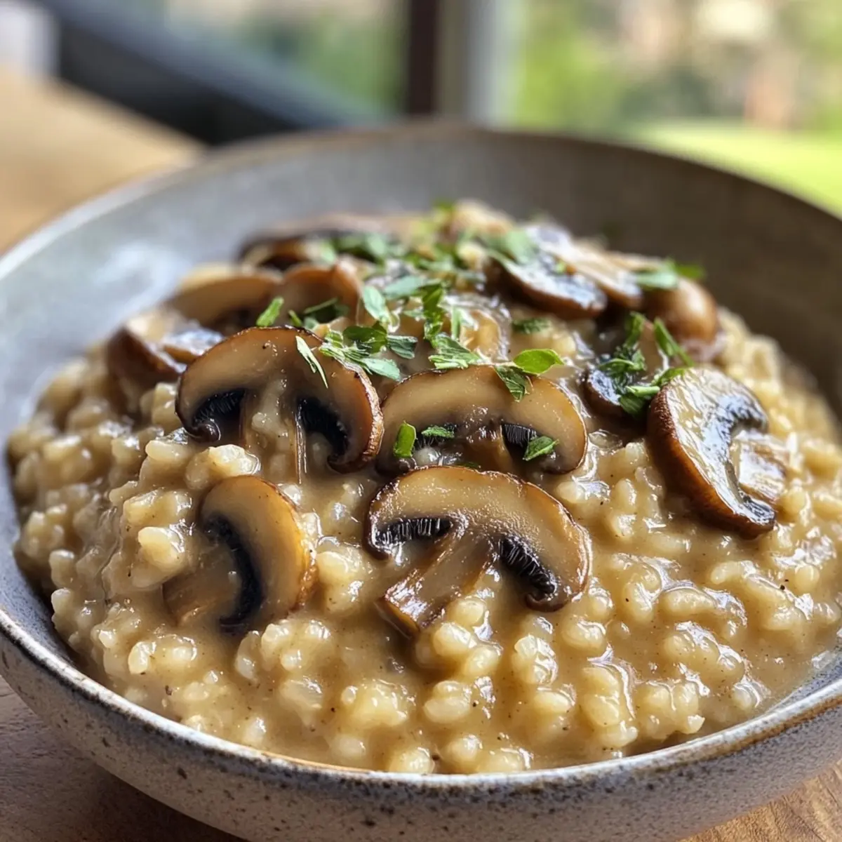 Instant Pot Creamy Miso Mushroom Risotto