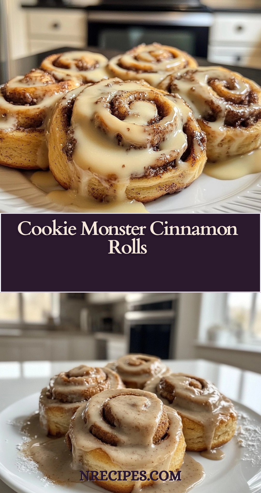 Cookie Monster Cinnamon Rolls