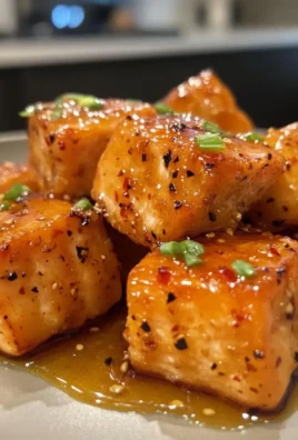 Honey Garlic Salmon Bites