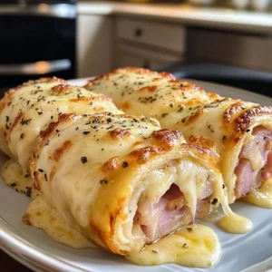 Baked Ham and Cheese Rollups