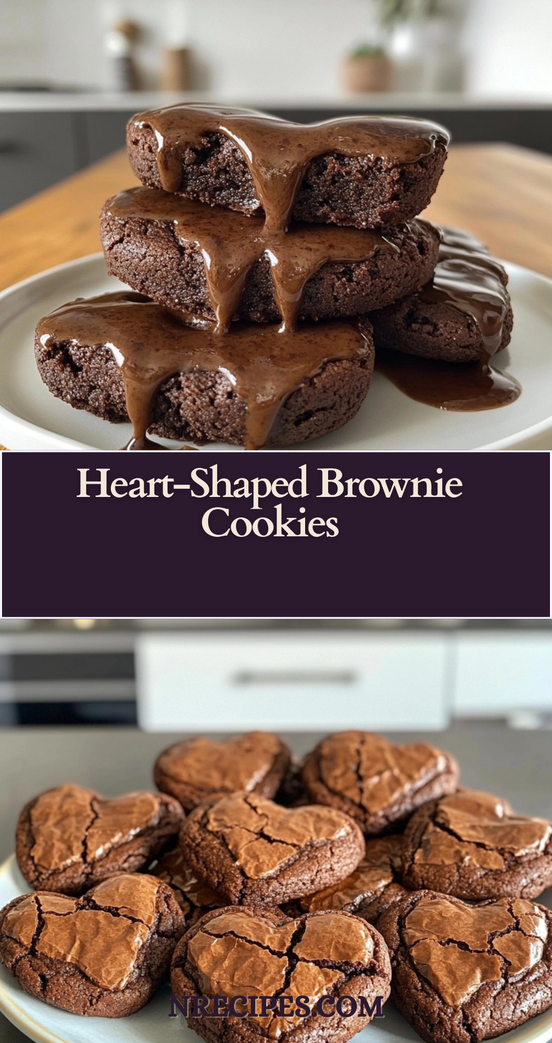 Heart-Shaped Brownie Cookies