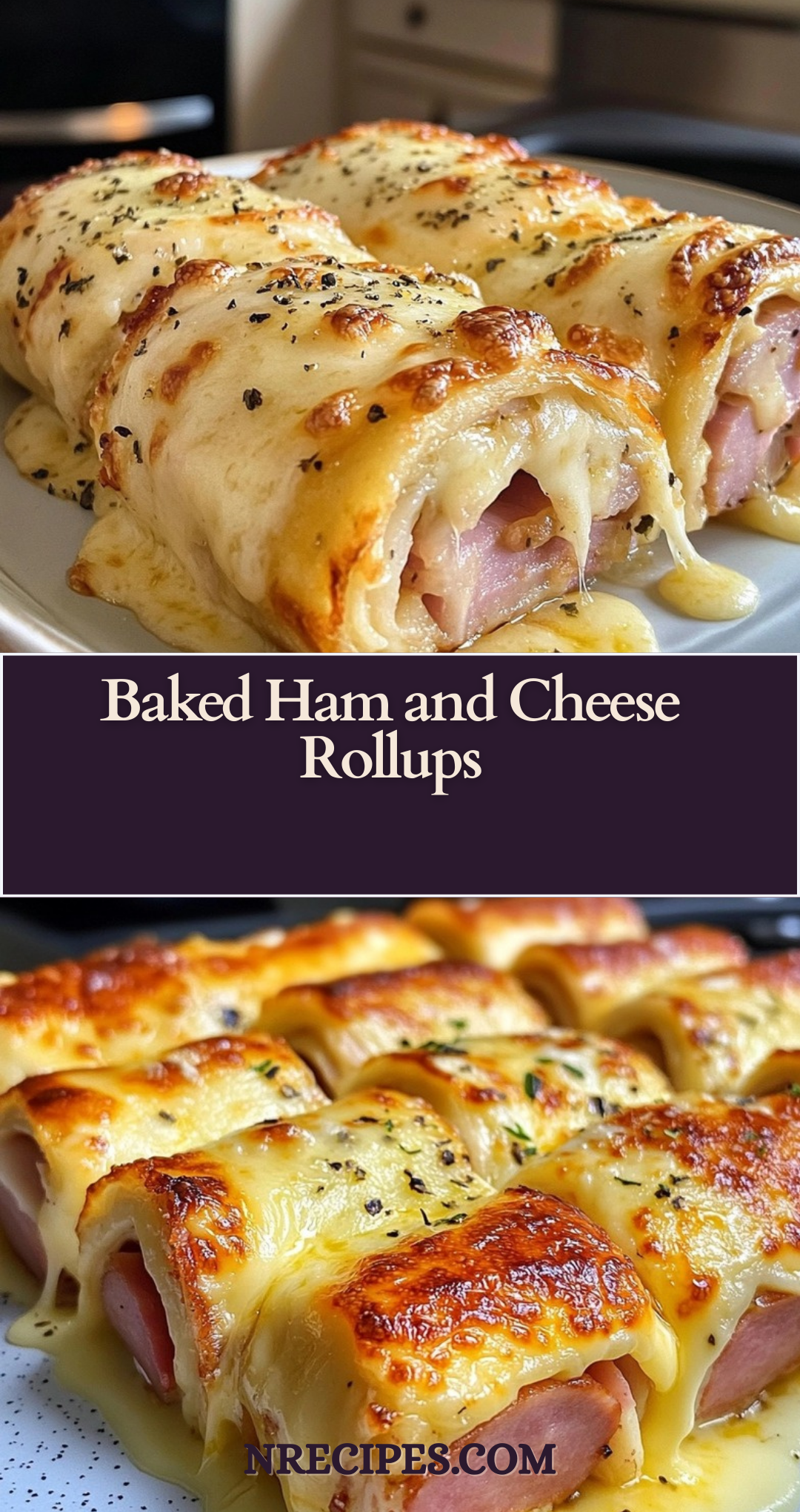 Baked Ham and Cheese Rollups