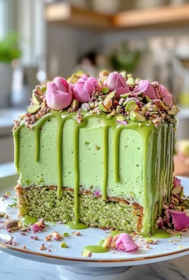 Pistachio Rose Cloud Cake